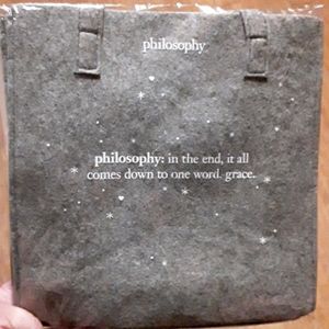 Philosophy Gray Felt Bag